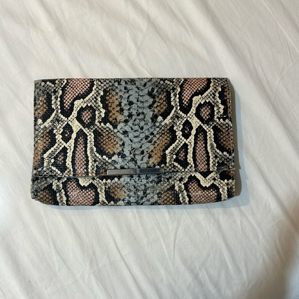 Snakeskin clutch